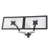 Dual Monitor Wall Mount w/ Spring Arms Silver