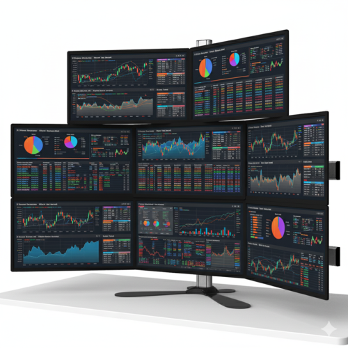 8 Monitors, Infinite Possibilities: Unleashing Productivity and Immersion with a Freestanding Pyramid Setup