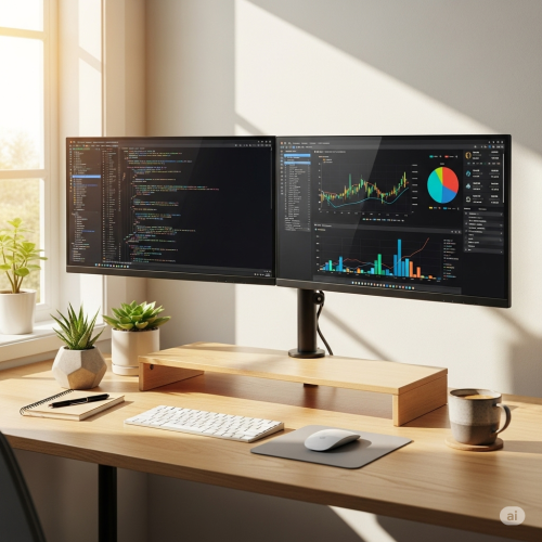 Elevate Your Workspace: Discover the Power of the Cotytech Dual Monitor Stand with Quick Release