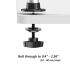 Dual Track Rail Mount Up & Down Height Adjustable w/ Quick Release