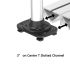 Aluminum Extrusion VESA Mount for Apple Quick Release Dual Arm