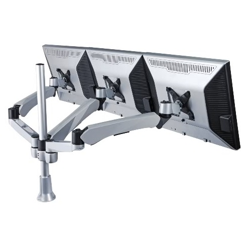 Triple Monitor Desk Mount w/ Spring Arm & Quick Connect
