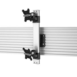 Dual Apple VESA Mount Stacking for Slatwall w/ Quick Release