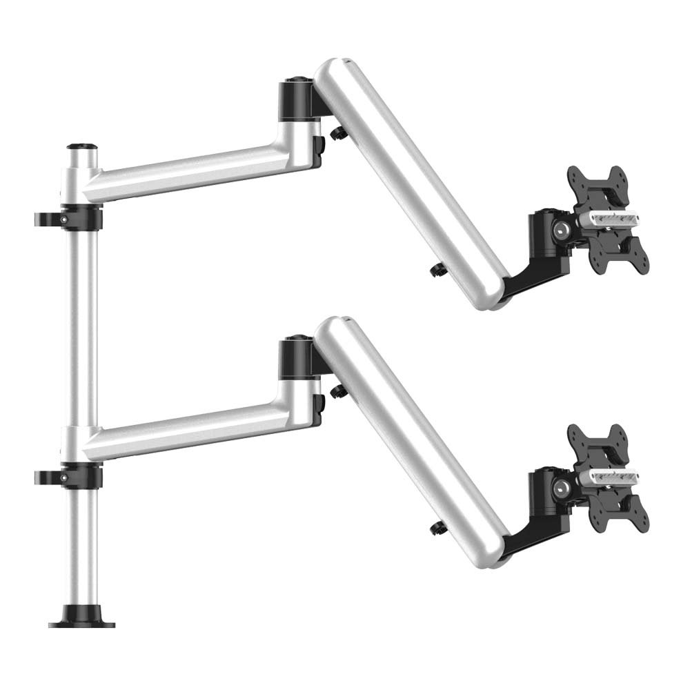 Dual Track Rail Mount for Apple Display w/ Full Motion Spring Arms