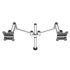 Dual Track Rail Mount for Apple Display w/ Quick Release Dual Arms