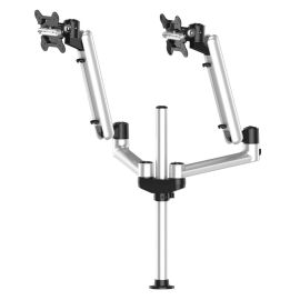 Dual Track Rail Mount for Apple Display w/ Articulating Spring Arms