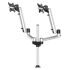 Dual Track Rail Mount for Apple Display w/ Articulating Spring Arms
