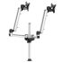 Dual Track Rail Mount for Apple Display w/ Articulating Spring Arms