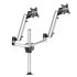Dual Track Rail Mount for Apple Display w/ Articulating Spring Arms