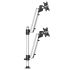 Dual Track Rail Mount for Apple Display w/ Quick Release Spring Arms