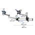 Dual Monitor Wall Mount for Apple w/ Quick Release Two Orientations