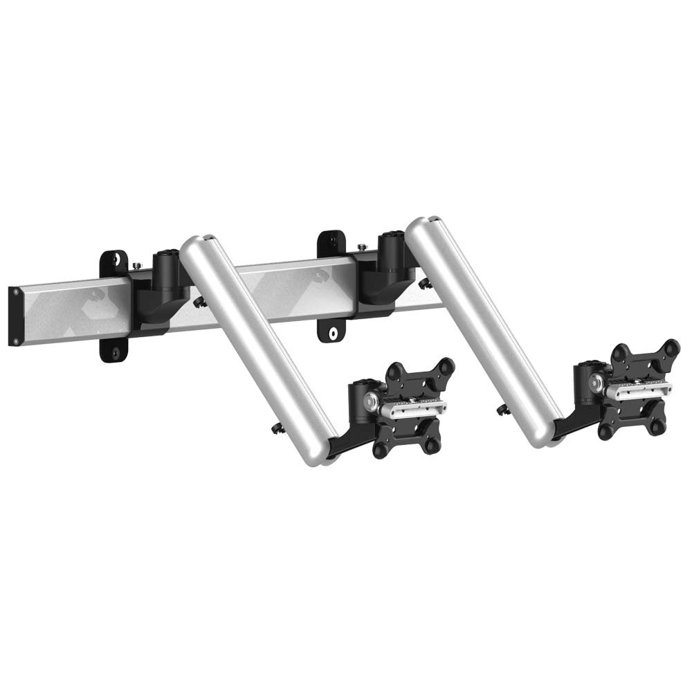 Dual Monitor Wall Mount for Apple Height Adjustable w/ Quick Release