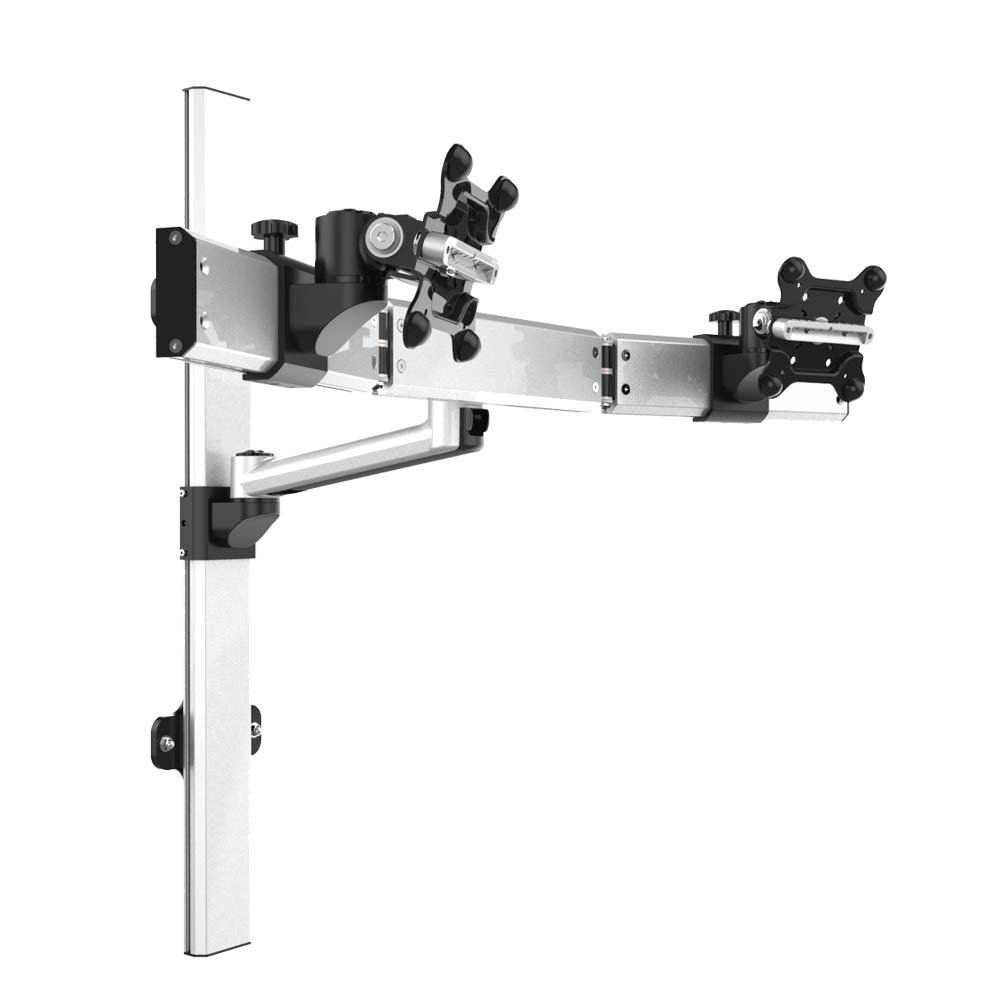 Dual Monitor Wall Mount for Apple Quick Release Single Arm Extension