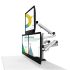 Triple Monitor Desk Mount w/ Independent Full Motion & Quick Release