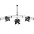 Dual Monitor Stand Oval or Straight w/ Quick Release Single Arm