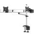 Dual Monitor Stand Oval or Straight w/ Quick Release Single Arm