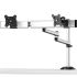 Dual Monitor Stand Side by Side Oval or Straight w/ Quick Release