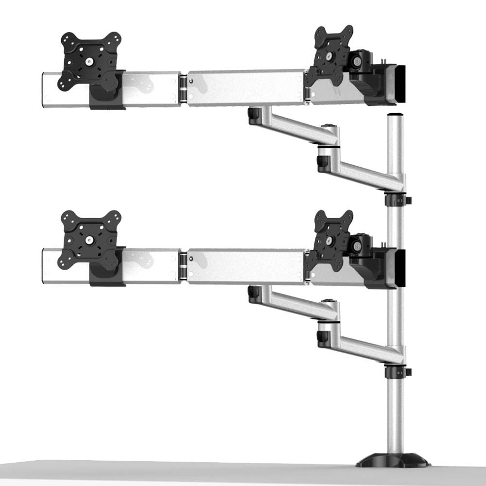 Quad Monitor Stand 2X2 w/ Quick Release & Dual Arm