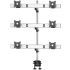 6 Monitor Stand Oval or Straight Quick Release Single Extension Arm