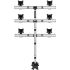 6 Monitor Stand Oval or Straight Quick Release Dual Extension Arm