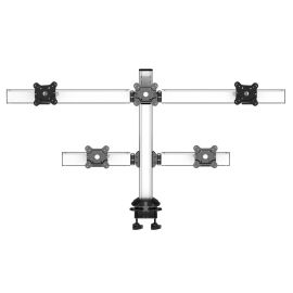 Five Monitor Desk Mount Pyramid or Reverse w/ Quick Release