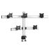 Five Monitor Desk Mount Pyramid or Reverse w/ Quick Release