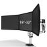 Triple Monitor Desk Mount Low Profile & Quick Release