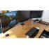 Triple Monitor Desk Mount Low Profile & Quick Release