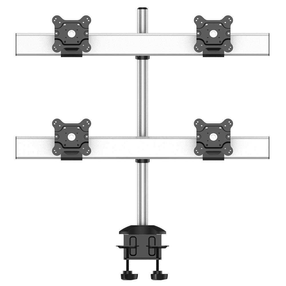 Quad Monitor Stand 2X2 Low Profile w/ Quick Release