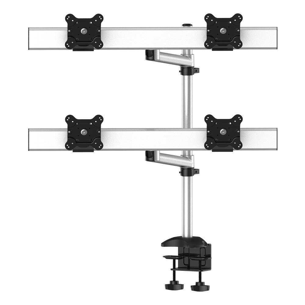 Quad Monitor Stand 2X2 w/ Quick Release Single Arms