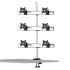 6 Monitor Stand 3X2 Low Profile w/ Quick Release