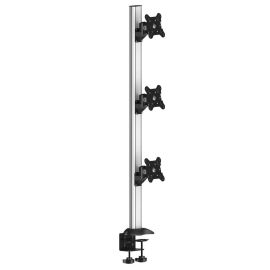 Triple Monitor Stand Heavy Duty 3X1 w/ 2-in-1 Base & Quick Release