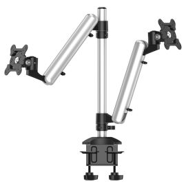 Dual Monitor Stand Top-Down w/ Quick Release & Spring Arms