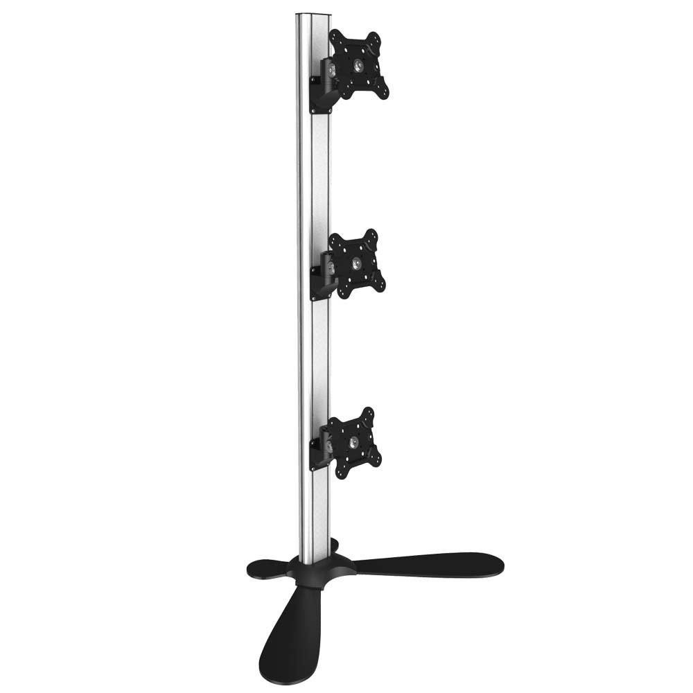 Triple Monitor Stand Stacking 3X1 w/ Quick Release & Vertical Lift