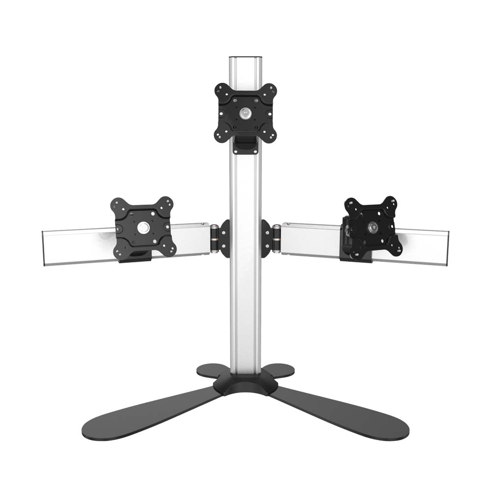 Triple Monitor Stand Quick Release w/ Pyramid Setup