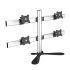Quad Monitor Stand 2X2 Oval or Straight w/ Quick Release