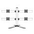Quad Monitor Stand 2X2 Oval or Straight w/ Quick Release
