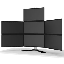 Seven Monitor Stand Quick Release w/ Pyramid Setup