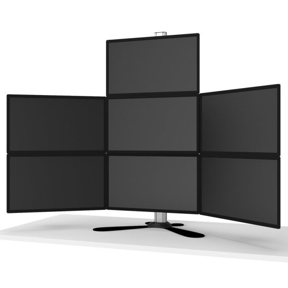 Seven Monitor Stand Quick Release w/ Pyramid Setup