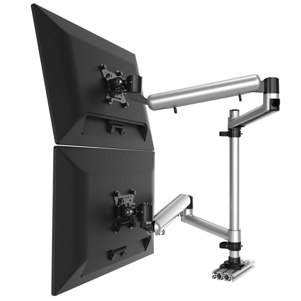 Dual Track Rail Mount Side by Side or Up & Down Full Motion