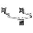 Dual VESA Mount for Slatwall w/ Quick Release Dual Arm