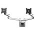 Dual VESA Mount for Slatwall w/ Quick Release Dual Arm