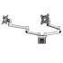Dual VESA Mount for Slatwall w/ Quick Release Dual Arm