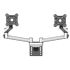 Dual VESA Mount for Slatwall w/ Quick Release Dual Arm