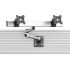 Dual VESA Mount for Slatwall Side by Side Quick Release w/ Dual Arm