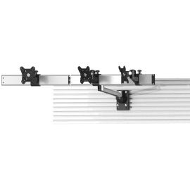 Triple VESA Mount for Slatwall w/Quick Release Single Arm