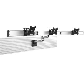 Triple VESA Mount for Slatwall w/Quick Release Dual Arm