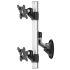 Dual VESA Wall Mount Top-Down w/ Quick Release & Single Arm
