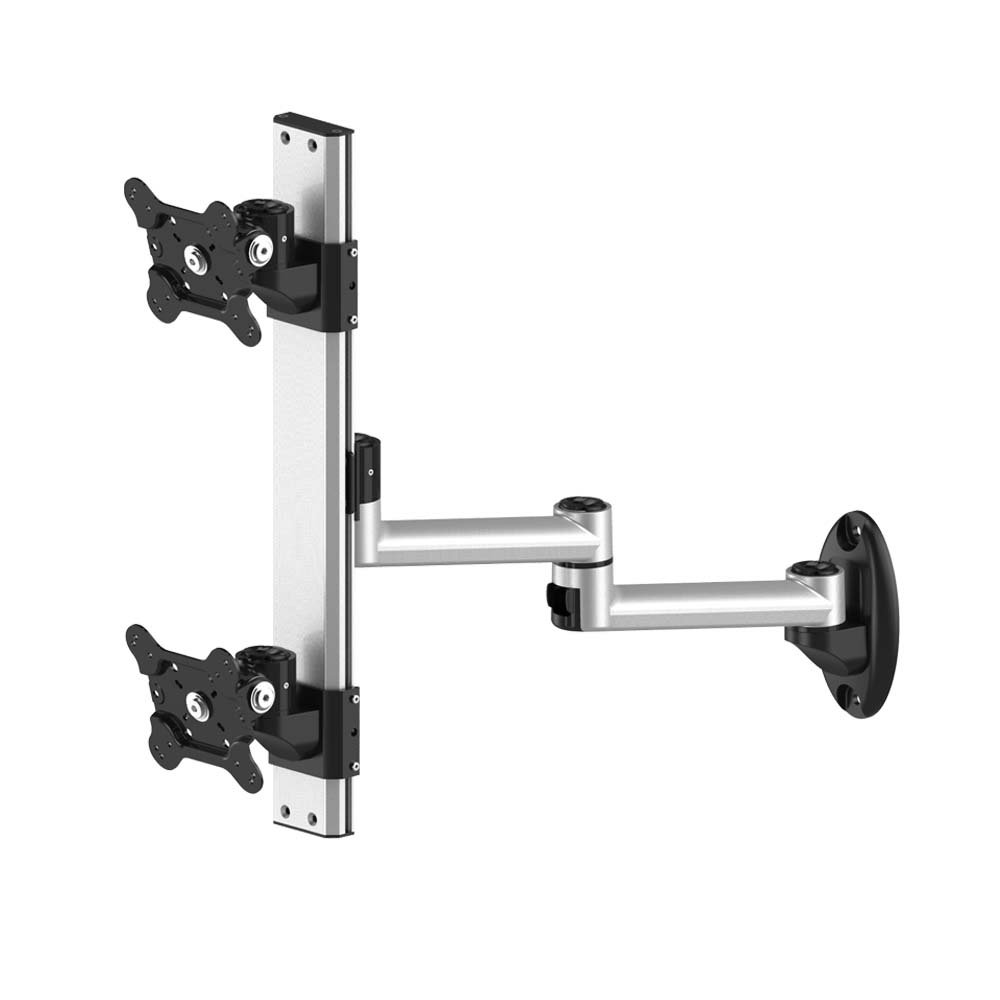 Dual VESA Wall Mount Top-Down w/ Quick Release & Dual Arm