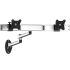 Dual VESA Wall Mount Oval or Straight w/ Quick Release Dual Arm